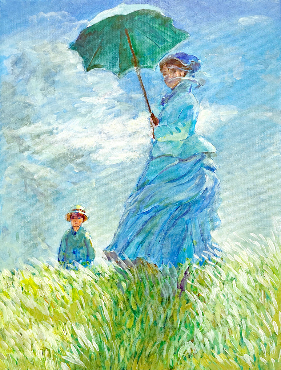 ￼クロード　モネ「散歩　日傘をさす女性」額77×66絵60.6×50cm模写作品 25年12月21日 (日) 13:00-16:00 | 日本橋 | クロード・モネ | 散歩