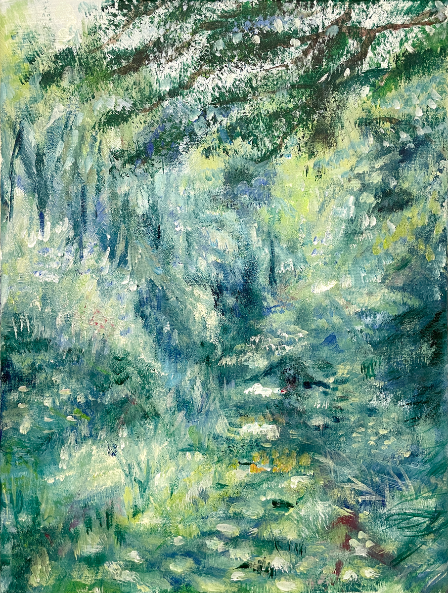 オーギュスト・ルノワール、【トリニテ広場（パリ）】、希少画集画より ルノワール【パリ、トリニテ広場】 - 手描き 絵画（油絵複製画