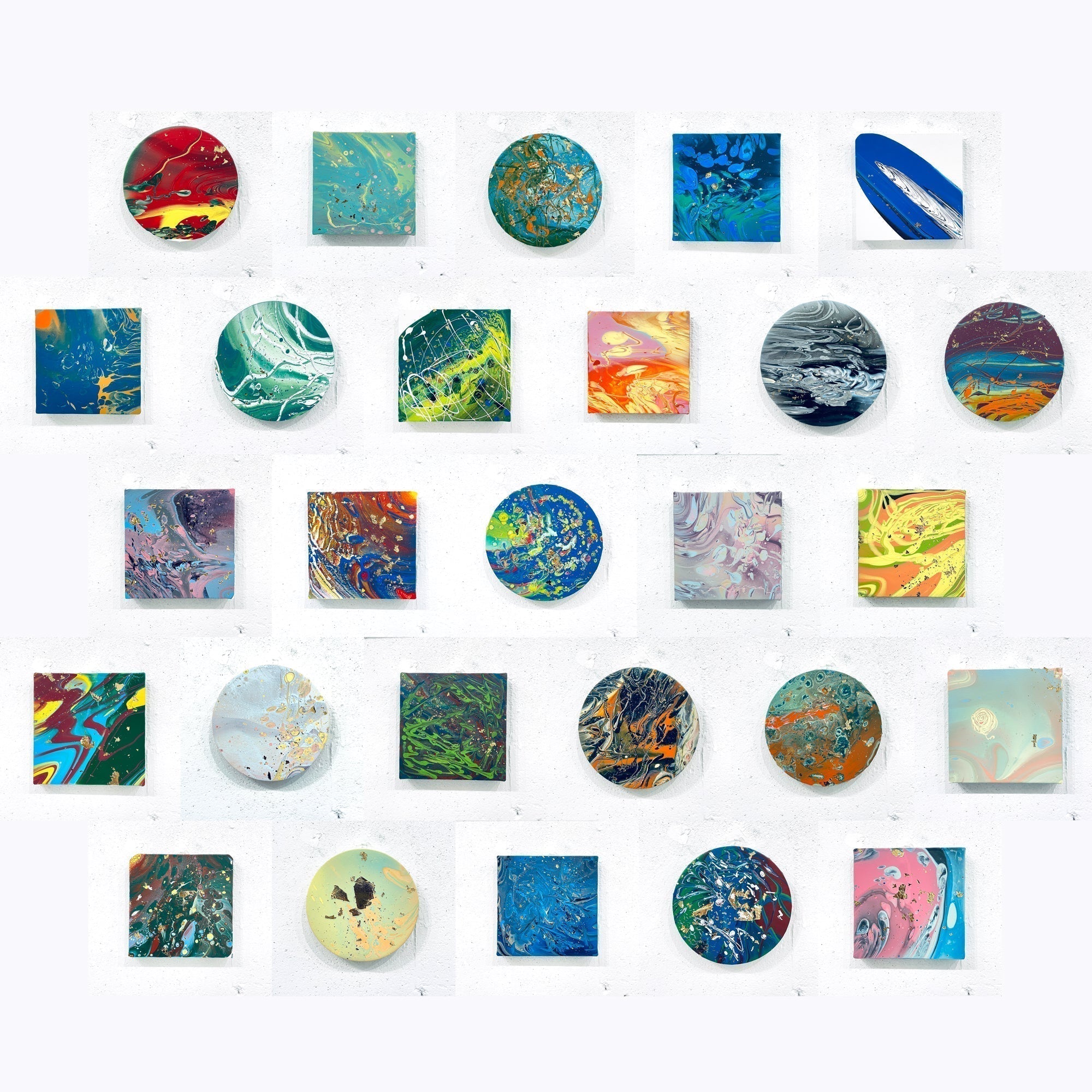 流動性アート フルイドアート 抽象画 アクリル画 箔押しラメ加工 M フルイドラメアート（変化） | フルイドアート|絵画|ねこ