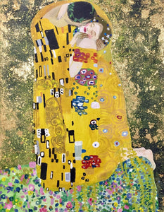 25年02月19日 (水) 11:00-14:00 | 日本橋 | グスタフ・クリムト | 接吻 *下描きあり (The Kiss by Gustav Klimt *canvas drafted at Nihon-bashi)