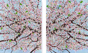 25年03月28日 (金) 11:00-14:00 | 日本橋 | ダミアン・ハースト風・桜の点描風景画 ("Cherry Blossoms with Damien Hirst Pointillist Painting Style" at Nihon-bashi)