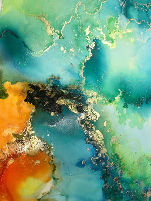 25年05月16日 (金) 19:00-21:00 | 上野・根津 | 抽象画 | アルコールインクアート (Alcohol Ink Art at Ueno/Nezu)