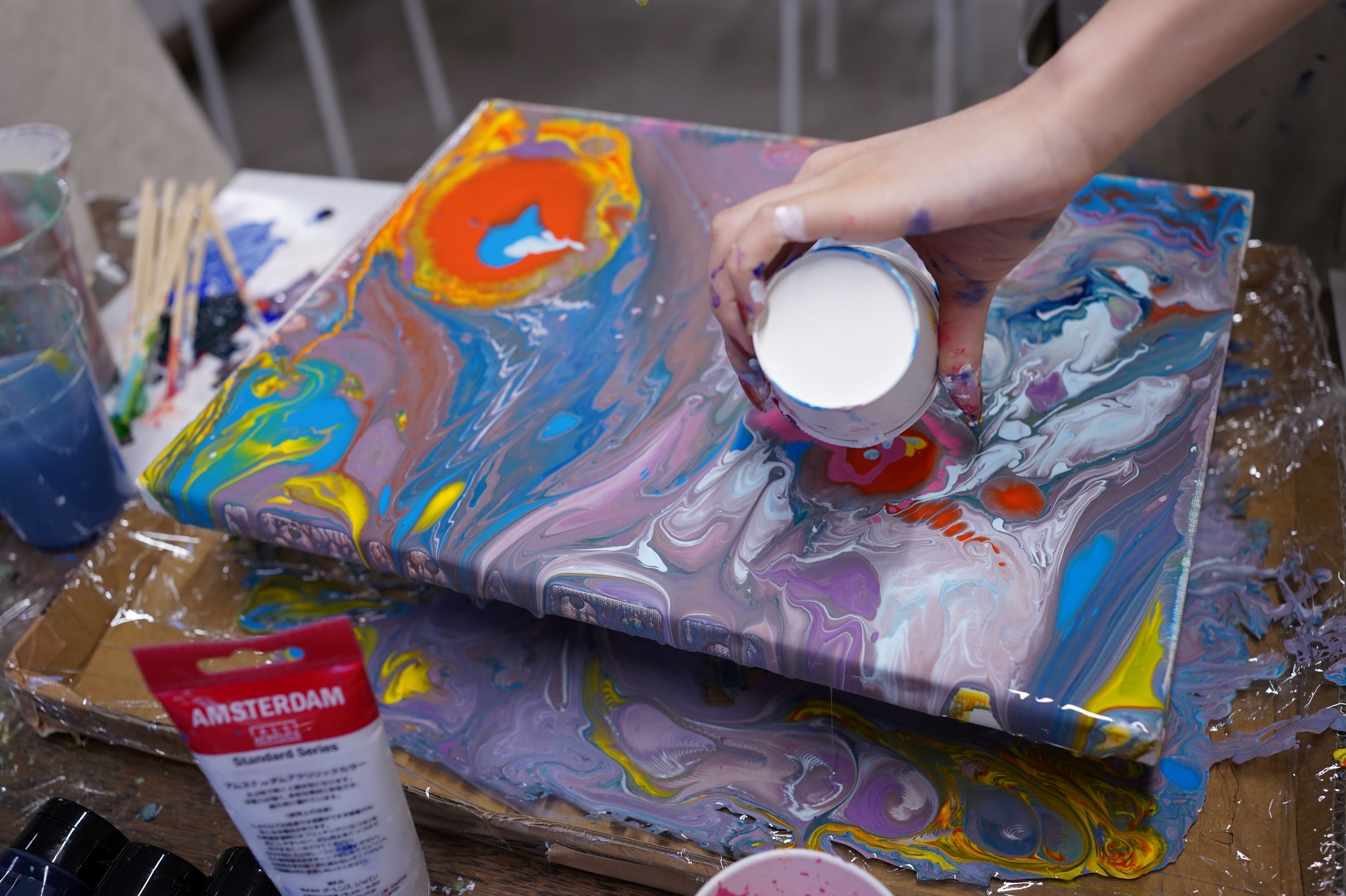 8月7日(日) 18:00-20:00 | 抽象画・フルイドアート（Fluid Art） - artwine.tokyo