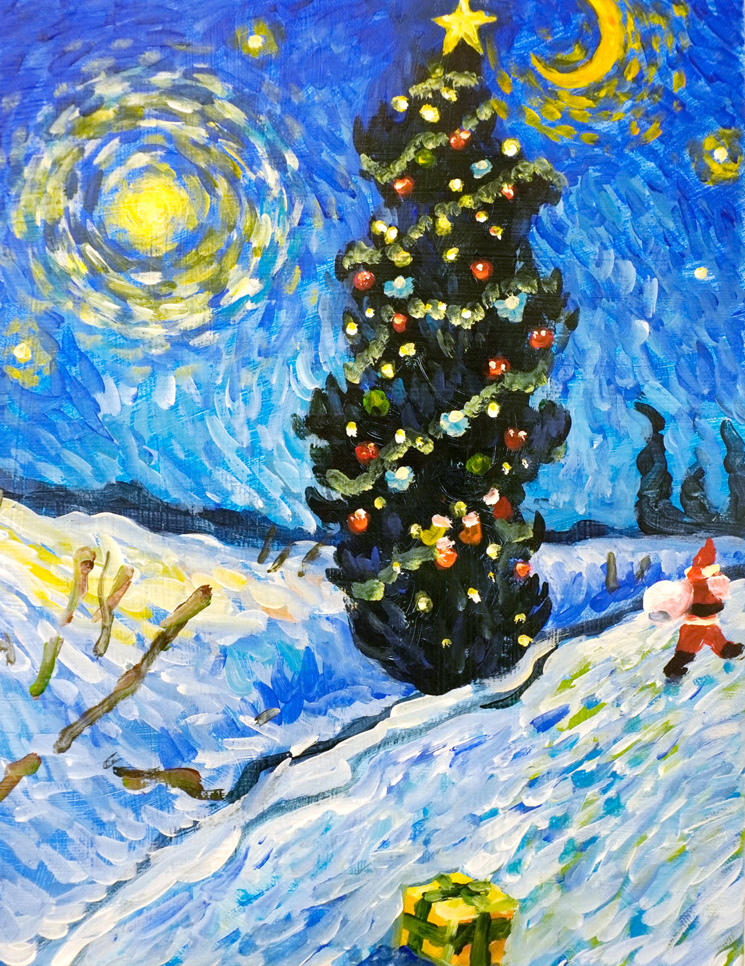 25年12月14日 (日) 17:00-20:00 | 汐留 パークホテル東京 | フィンセント・ファン・ゴッホ | 糸杉と星の見える道・クリスマスツリー