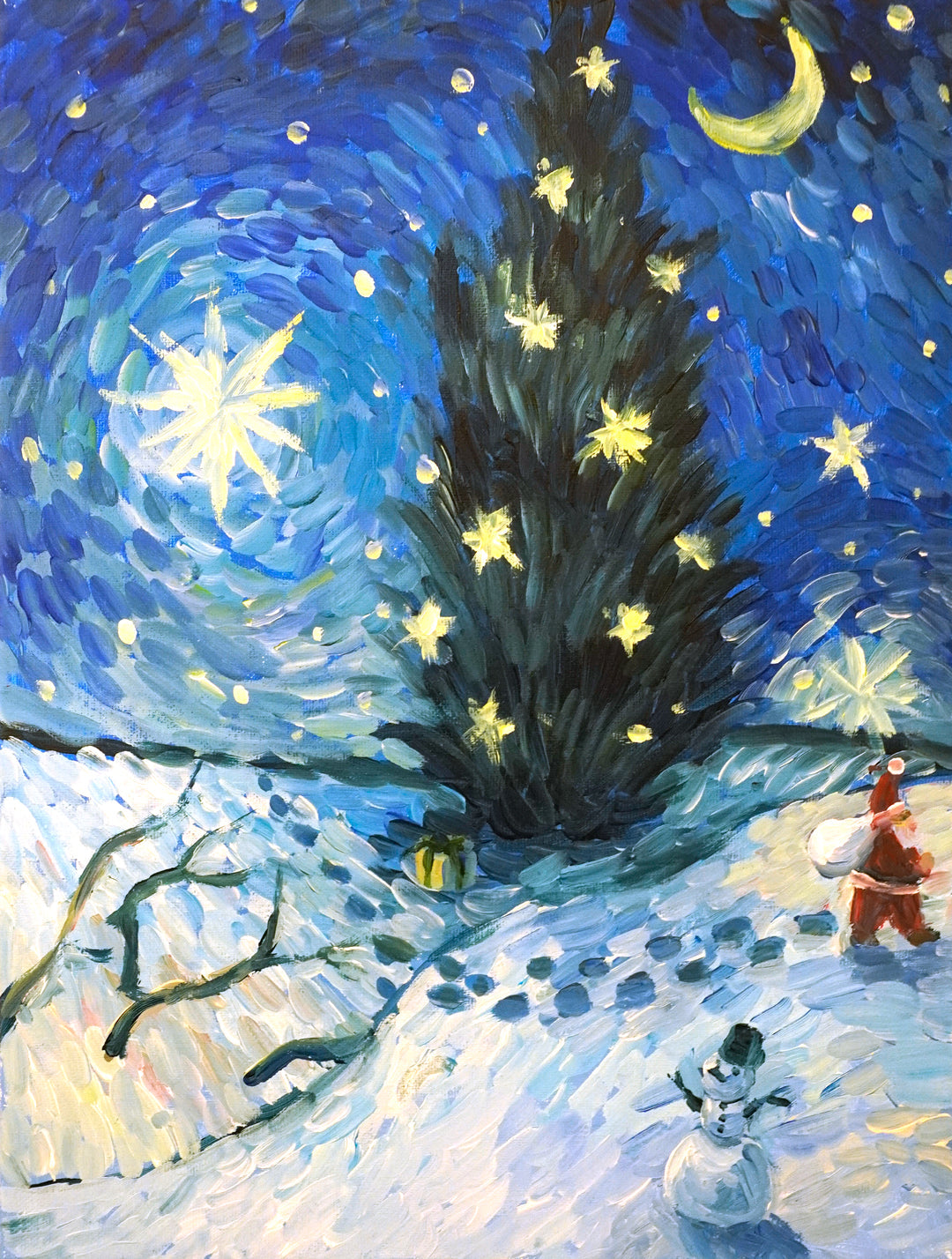 25年12月14日 (日) 17:00-20:00 | 汐留 パークホテル東京 | フィンセント・ファン・ゴッホ | 糸杉と星の見える道・クリスマスツリー