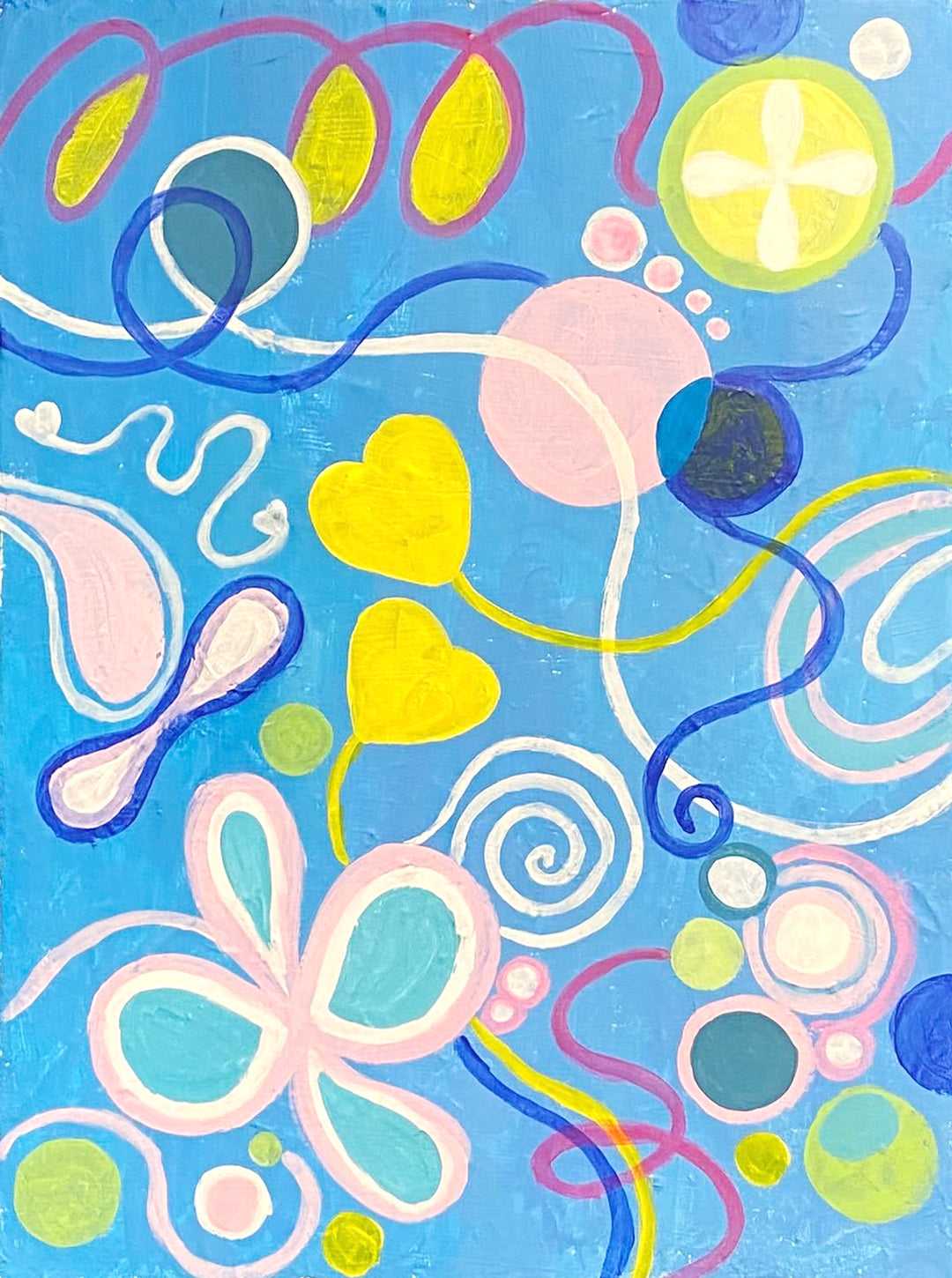 25年05月04日 (日祝) 14:00-17:00 | 日本橋 | ヒルマ・アフ・クリント風 | 抽象画 (Hilma af Klint Style Abstract Painting at Nihon-bashi)