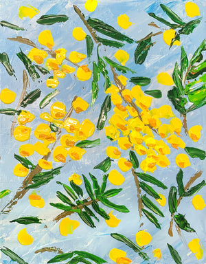 25年05月05日 (月祝) 10:00-13:00 | 日本橋 | フラワーペインティング・ミモザ (Flower Painting Mimosa at Nihon-bashi)