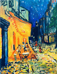 05月10日 (金) 11:00-14:00 | 日本橋 | フィンセント・ファン・ゴッホ | 夜のカフェテラス *下描きあり (Cafe Terrace At Night by Vincent Van Gogh *canvas drafted at Nihon-bashi)