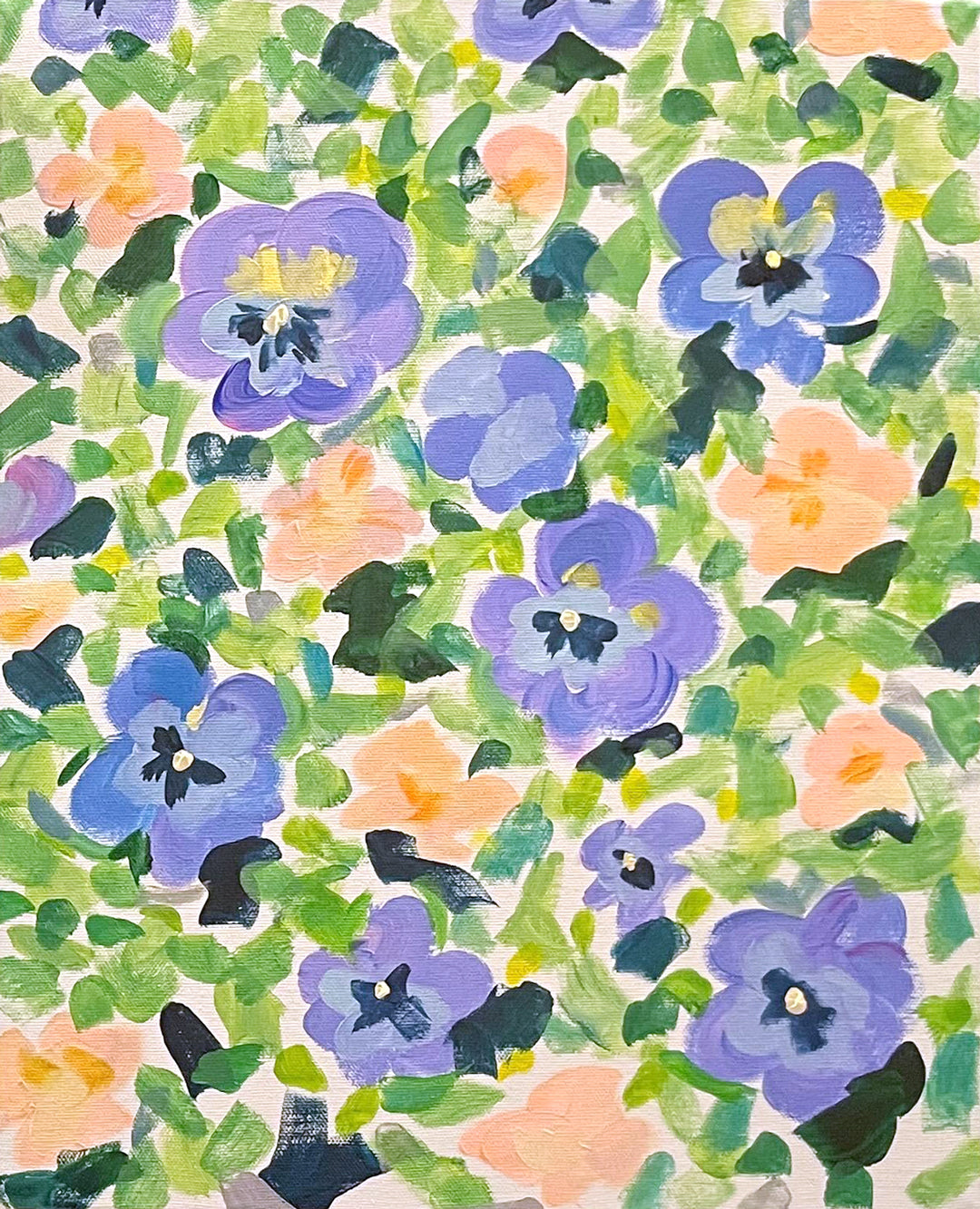 25年05月03日 (土祝) 18:00-20:00 | 上野・根津 | フラワーペインティング・パンジー (Flower Painting Pansy at Ueno/Nezu)