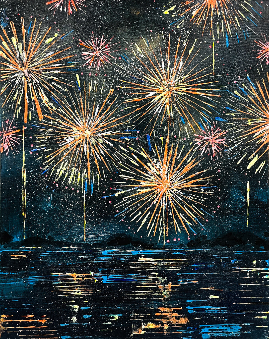 25年09月07日 (日) 18:00-20:00 | 上野・根津 | オリジナル | 花火ペインティング