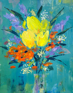 25年04月03日 (木) 19:00-21:00 | 上野/根津 | フラワーペインティングナイフアート (Flower Painting Knife Art at Ueno/Nezu)