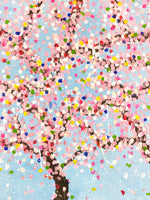 25年03月28日 (金) 11:00-14:00 | 日本橋 | ダミアン・ハースト風・桜の点描風景画 ("Cherry Blossoms with Damien Hirst Pointillist Painting Style" at Nihon-bashi)