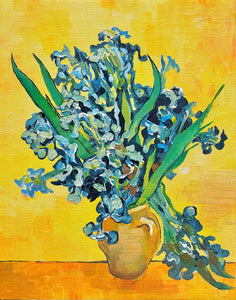 06月22日 (土) 10:00-13:00 | 日本橋 | フィンセント・ファン・ゴッホ | アイリス *下描きあり (Irises by Vincent van Gogh *canvas drafted at Nihon-bashi)