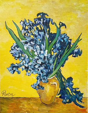 06月22日 (土) 10:00-13:00 | 日本橋 | フィンセント・ファン・ゴッホ | アイリス *下描きあり (Irises by Vincent van Gogh *canvas drafted at Nihon-bashi)