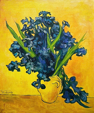 06月22日 (土) 10:00-13:00 | 日本橋 | フィンセント・ファン・ゴッホ | アイリス *下描きあり (Irises by Vincent van Gogh *canvas drafted at Nihon-bashi)