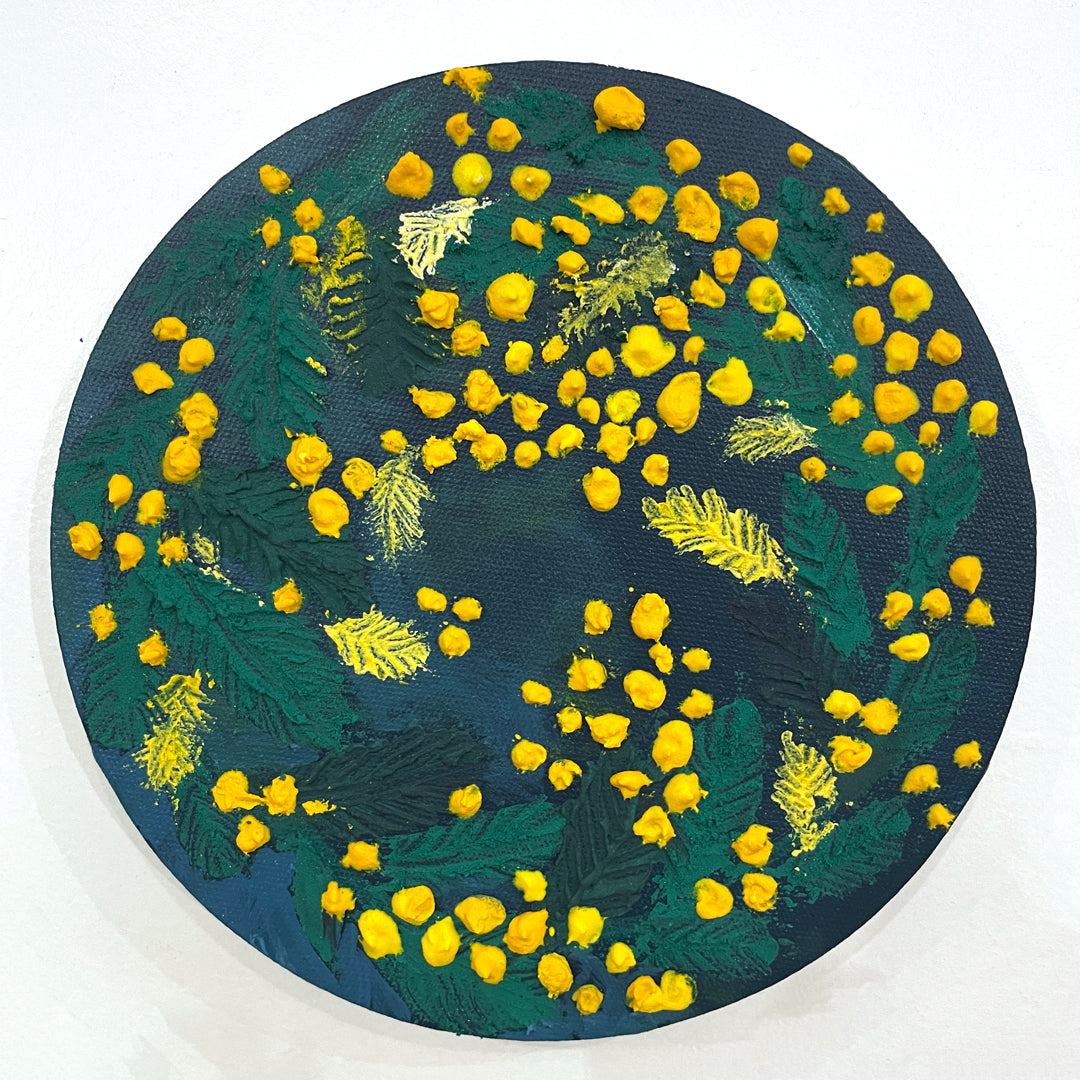 25年05月20日 (火) 11:00-13:00 | 日本橋 | ミモザリース・ペインティング (Mimosa Wreath Painting at Nihon-bashi)