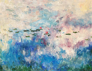 25年03月28日 (金) 19:00-21:00 | 日本橋 | クロード・モネ | 睡蓮、水のエチュード-雲 (Water Lilies, Water Study - Clouds by Claude Monet at Nihon-bashi)