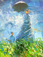 26年01月04日 (日) 10:00-13:00 | 日本橋 | クロード・モネ | 散歩、日傘をさす女性 *下描きあり