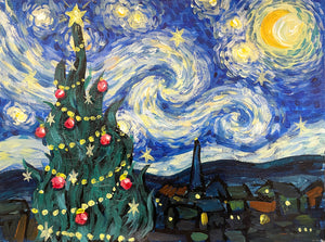25年12月07日 (日) 10:00-13:00 | 上野・根津 | フィンセント・ファン・ゴッホ | 星月夜・クリスマスバージョン