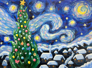 25年12月07日 (日) 10:00-13:00 | 上野・根津 | フィンセント・ファン・ゴッホ | 星月夜・クリスマスバージョン