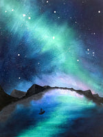 25年05月21日 (水) 19:00-21:00 | 日本橋 | オリジナル風景画 | Starry Sky (Original landscape painting Starry Sky at Nihon-bashi)