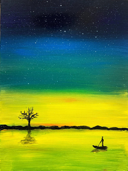 抽象画 自然風景 アクリル絵画　空気感　太陽　花　大地 4c7c4ec1529ae2707a8023fecc517c