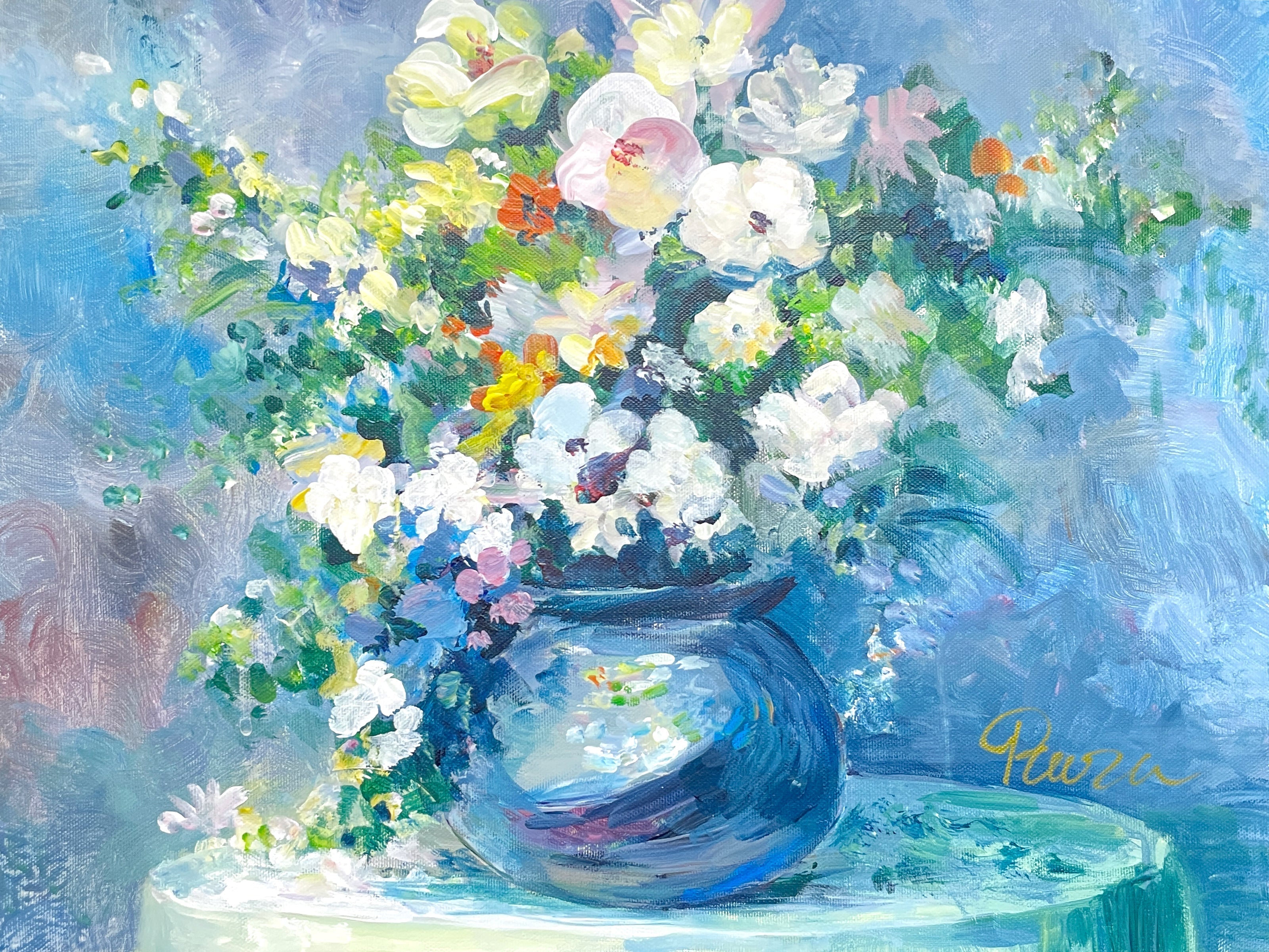 ルノワール 、【大きな夏の花かご】、希少画集画、新品高級額