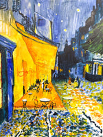 25年05月22日 (木) 11:00-14:00 | 日本橋 | フィンセント・ファン・ゴッホ | 夜のカフェテラス *下描きあり (Cafe Terrace At Night by Vincent Van Gogh *canvas drafted at Nihon-bashi)
