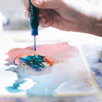 25年04月13日 (日) 18:00-20:00 | 上野/根津 | 抽象画 | アルコールインクアート (Alcohol Ink Art at Ueno/Nezu)