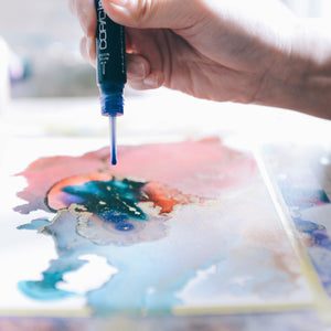 25年05月30日 (金) 19:00-21:00 | 上野・根津 | 抽象画 | アルコールインクアート (Alcohol Ink Art at Ueno/Nezu)