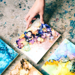 25年04月13日 (日) 18:00-20:00 | 上野/根津 | 抽象画 | アルコールインクアート (Alcohol Ink Art at Ueno/Nezu)