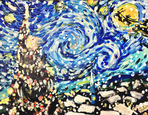 25年12月07日 (日) 10:00-13:00 | 上野・根津 | フィンセント・ファン・ゴッホ | 星月夜・クリスマスバージョン