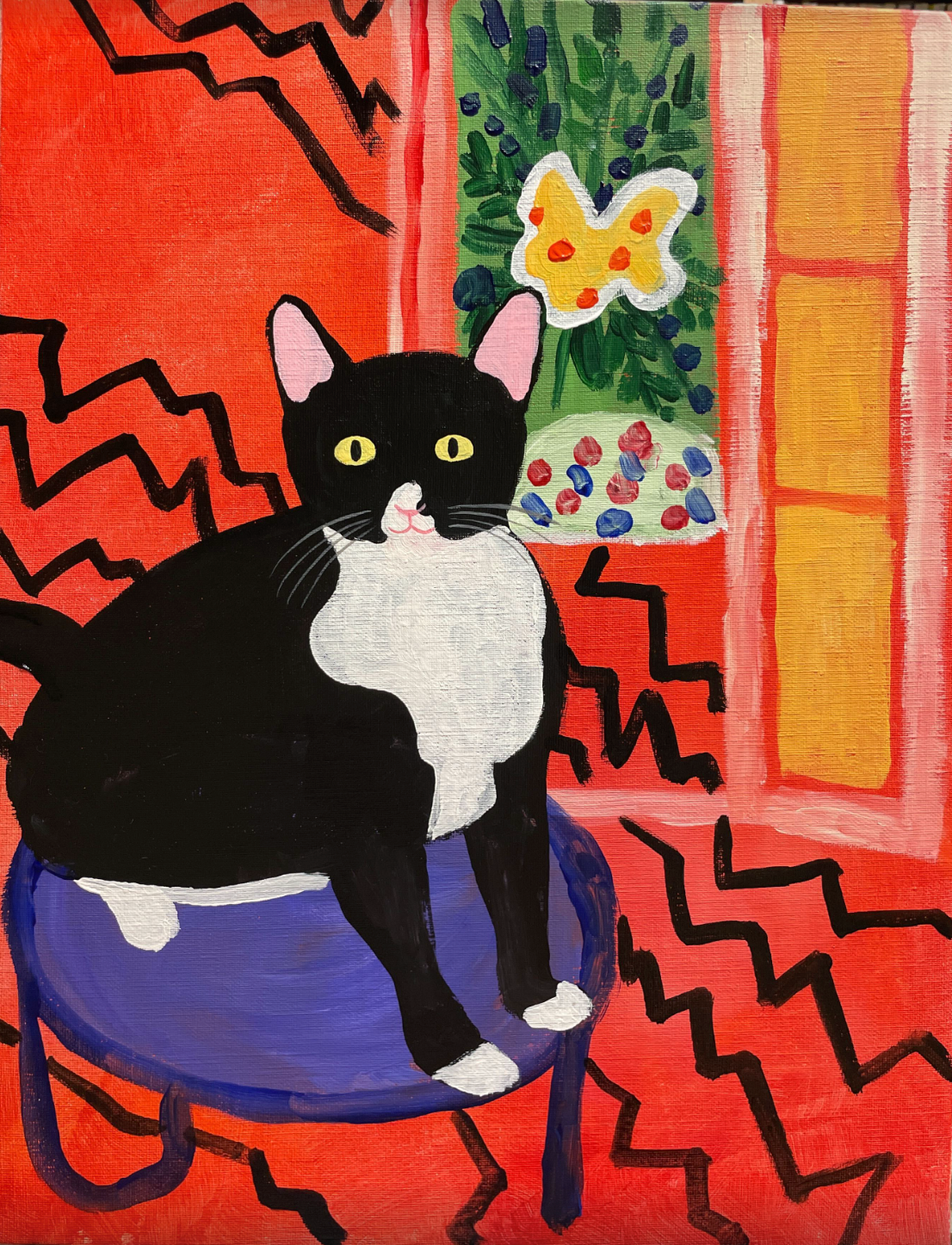 【広尾 Eat Play Works 3F】12月8日(金) 20:00-22:30 | マティス風・猫の絵（Matisse-Style Animal Painting at Hiroo）