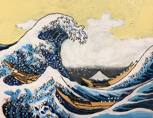 【日本橋】3月24日 (日) 14:00-17:00 | 葛飾北斎 | 富嶽三十六景・神奈川沖浪裏 *下描きあり (The Great Wave off Kanagawa by Hokusai *canvas drafted at Nihon-bashi)